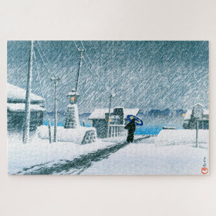 ukiyoe - hasui - No.3 Snow at Tsukishima - Legpuzzel