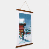 ukiyoe - hasui - No.43 Sneeuw op Nezu Gongen Shrin Hangend Wandkleed (Gebogen)