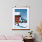 ukiyoe - hasui - No.43 Sneeuw op Nezu Gongen Shrin Hangend Wandkleed (Slaapkamer)