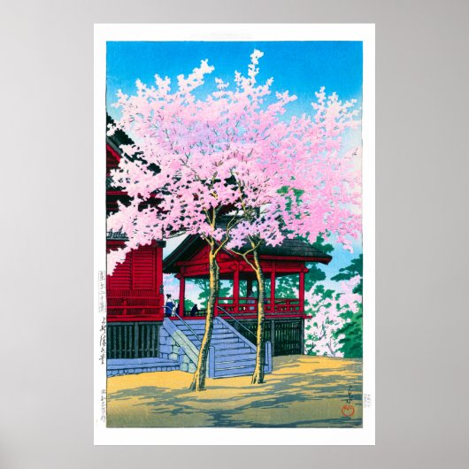 ukiyoe - hasui - No.44 Kiyomizu Hall, Ueno - Poster (Voorkant)