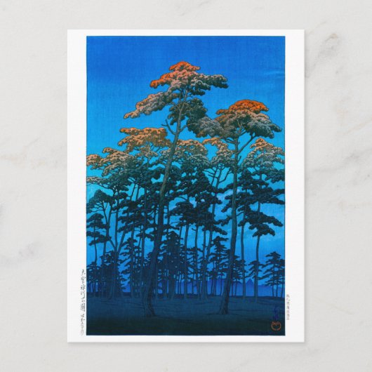 ukiyoe - hasui - No.46 Hikawa Park in Omiya - Briefkaart (Voorkant)