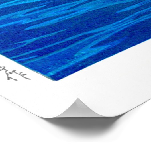 ukiyoe - hasui - No.47 Kojaku Cavern, Oga ... Poster (Hoek)