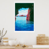 ukiyoe - hasui - No.47 Kojaku Cavern, Oga ... Poster (Keuken)