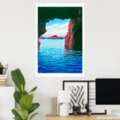 ukiyoe - hasui - No.47 Kojaku Cavern, Oga ... Poster (Thuiskantoor)