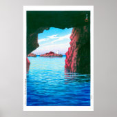 ukiyoe - hasui - No.47 Kojaku Cavern, Oga ... Poster (Voorkant)