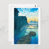 ukiyoe - hasui - No.48 Morning on the Daikon Wharf Briefkaart (Voorkant / Achterkant)