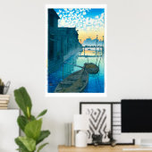ukiyoe - hasui - No.48 Morning on the Daikon Wharf Poster (Thuiskantoor)