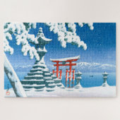 ukiyoe - hasui - No.4 Snow at Itsukushima - Legpuzzel (Horizontaal)