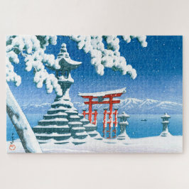 ukiyoe - hasui - No.4 Snow at Itsukushima - Legpuzzel