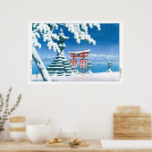 ukiyoe - hasui - No.4 Snow at Itsukushima - Poster (Keuken)