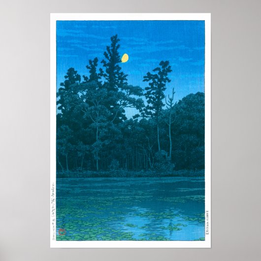 ukiyoe - hasui - No.6 Sanpoji Pond (Shakujii) - Poster (Voorkant)