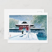 ukiyoe - hasui - No.8 Snow at Shiba Park - Briefkaart (Voorkant / Achterkant)