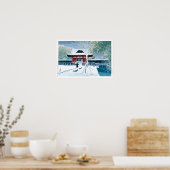 ukiyoe - hasui - No.8 Snow at Shiba Park - Poster (Keuken)