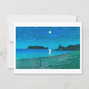 ukiyoe hasui Nr54 Volle maan bij het strand Briefkaart