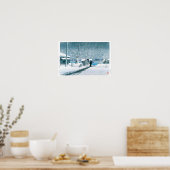 ukiyoe - hasui - Nr.3 Sneeuw bij Tsukishima - Poster (Keuken)