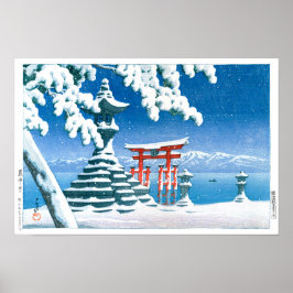 ukiyoe - hasui - Nr.4 Sneeuw op Itsukushima - Poster
