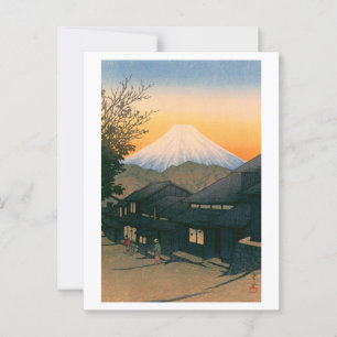ukiyoe hasui Nr.53 Mt. Fuji gezien vanuit Yui-cho Briefkaart
