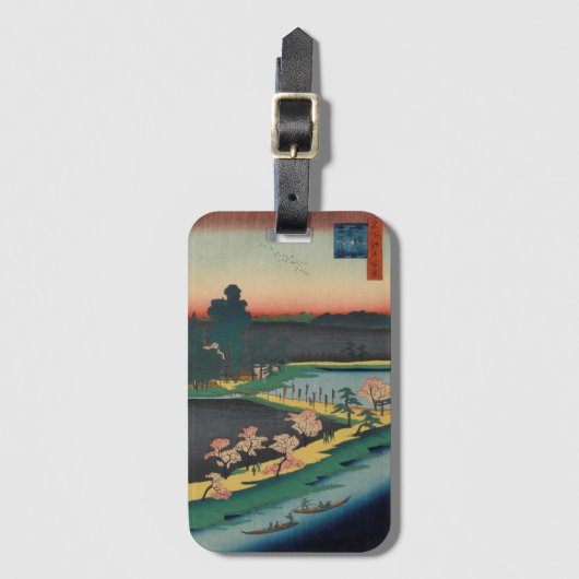 UKIYOE ~HIROSHIGE 名 江 百  of  Bagagelabel (Voorkant (verticaal))