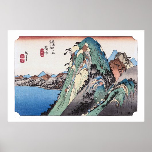 ukiyoe - Hiroshige - No.10 Hakone - Poster (Voorkant)