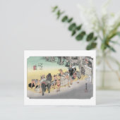 ukiyoe Hiroshige No.22 Fujieda Briefkaart (Staand voorkant)