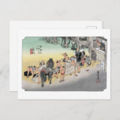 ukiyoe Hiroshige No.22 Fujieda Briefkaart (Voorkant / Achterkant)