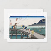 ukiyoe Hiroshige No.26 Kakegawa Briefkaart (Voorkant / Achterkant)