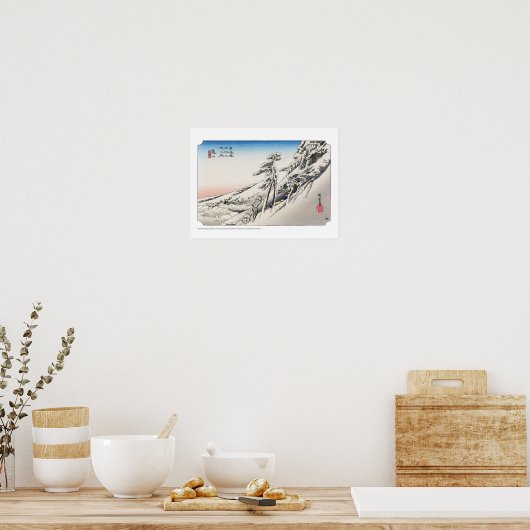 ukiyoe - Hiroshige - No.46 Kameyama - Poster (Keuken)