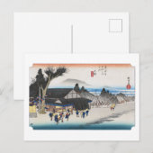 ukiyoe Hiroshige No.51 Ishibe Briefkaart (Voorkant / Achterkant)