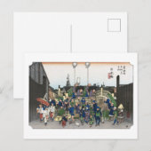 ukiyoe Hiroshige Nr.00-2 Nihonbashi Briefkaart (Voorkant / Achterkant)