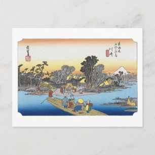 ukiyoe Hiroshige Nr.02-1 Kawasaki Briefkaart