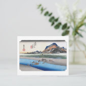 ukiyoe Hiroshige nr.09-1 Odawara Briefkaart (Staand voorkant)