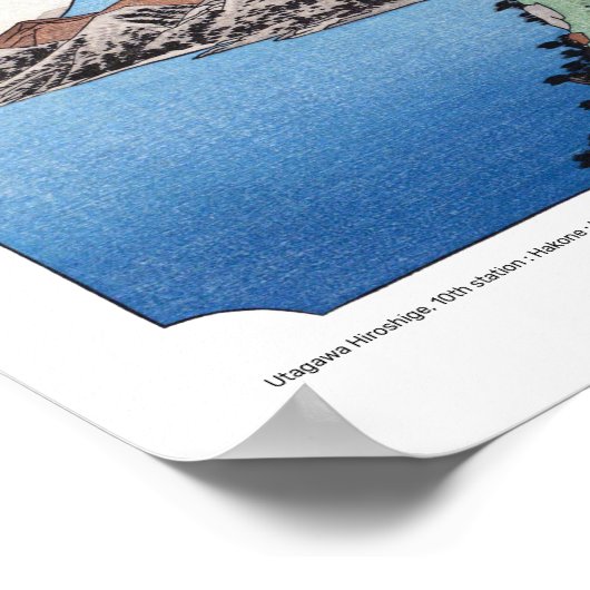 ukiyoe - Hiroshige - Nr.10 Hakone - Poster (Hoek)