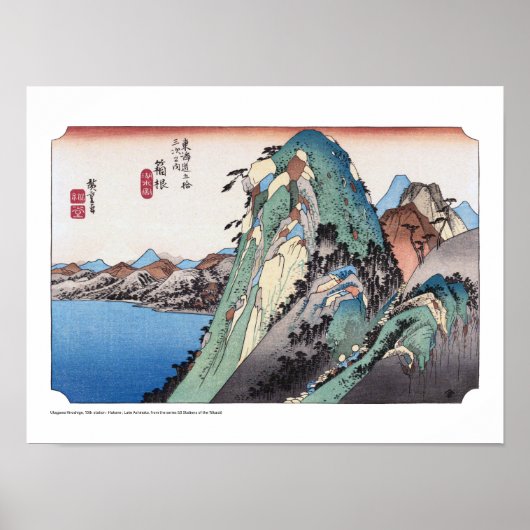 ukiyoe - Hiroshige - Nr.10 Hakone - Poster (Voorkant)