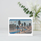 ukiyoe Hiroshige Nr.12 Numazu Briefkaart (Staand voorkant)
