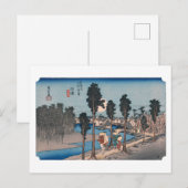 ukiyoe Hiroshige Nr.12 Numazu Briefkaart (Voorkant / Achterkant)