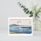 ukiyoe Hiroshige Nr.18 Ejiri Briefkaart (Staand voorkant)