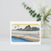 ukiyoe Hiroshige Nr.24 Kanaya Briefkaart (Staand voorkant)
