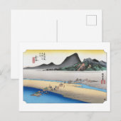 ukiyoe Hiroshige Nr.24 Kanaya Briefkaart (Voorkant / Achterkant)
