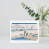 ukiyoe Hiroshige Nr.28 Mitsuke Briefkaart (Staand voorkant)