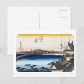 ukiyoe Hiroshige Nr.34 Yoshida Briefkaart (Voorkant / Achterkant)