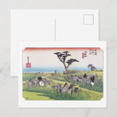 ukiyoe Hiroshige Nr.39 Chiryū Briefkaart (Voorkant / Achterkant)