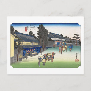 ukiyoe Hiroshige Nr.40 Narumi Briefkaart
