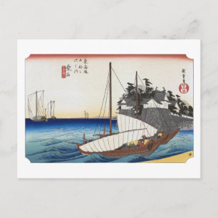 ukiyoe Hiroshige Nr.42 Kuwana Briefkaart
