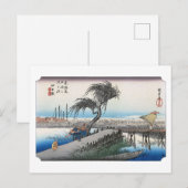ukiyoe Hiroshige Nr.43 Yokkaichi Briefkaart (Voorkant / Achterkant)