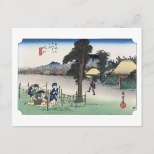ukiyoe Hiroshige nr.50 Minakuchi Briefkaart