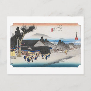 ukiyoe Hiroshige Nr.51 Ishibe Briefkaart