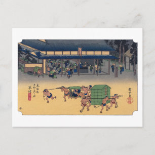 ukiyoe Hiroshige Nr.52 Kusatsu Briefkaart