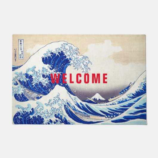 ukiyoe - Hokusai : No.21 Great Wave - Deurmat (Voorkant)