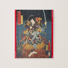 ukiyoe - Inuyama Dōsetsu - Japanse goochelaar - Legpuzzel