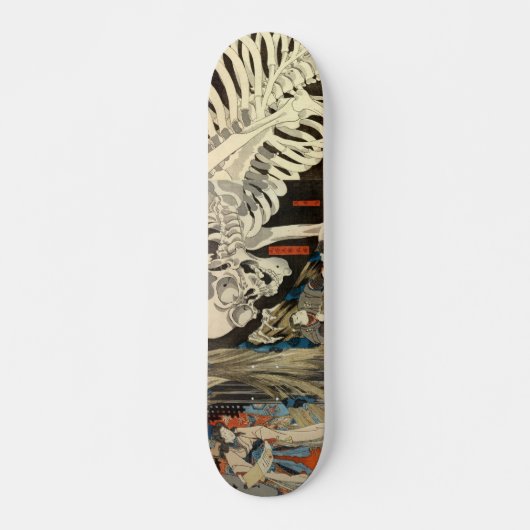 ukiyoe japan skateboard skull (Voorkant)
